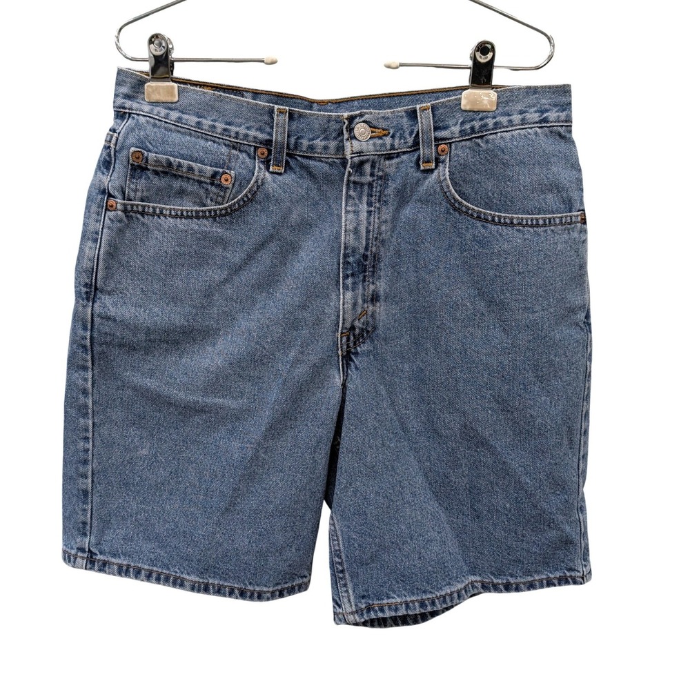 Vintage Levis 550 Relaxed Fit Denim Shorts Medium Wash Blue‎ Jorts- 34